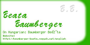 beata baumberger business card